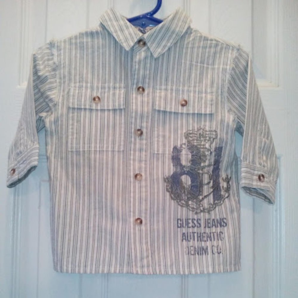 **GUESS Cotton Baby boy French-seam Shirt 12mos